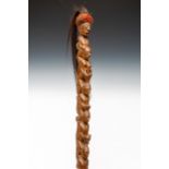 Sumatra, Toba Batak, shaman's staff, tunggal panaluan, 1st quarter 20th century,