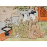 Japan, houtsnede, Isoda Koryusai (1735-1790),