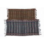 Savu, two selimut textile, higi huri worapi (lesser blossom group), handspun cotton ikat, 1920s or e