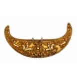 Flores, Ngada, embossed thick 9 carat golden breast ornament, lado wea, for a royal 'bangsawan', gil