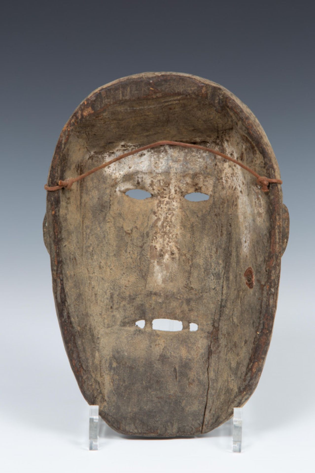 Nepal, demonic shaman mask with lacquer seal, fang teeth and remains of offering pigments, - Image 2 of 3
