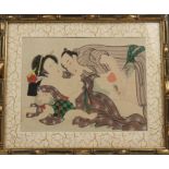 Japan, drie Shunga prenten, 20e eeuw