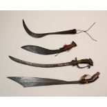 Nepal, Kukhri dagger and Madura, harvest knife, celurit,