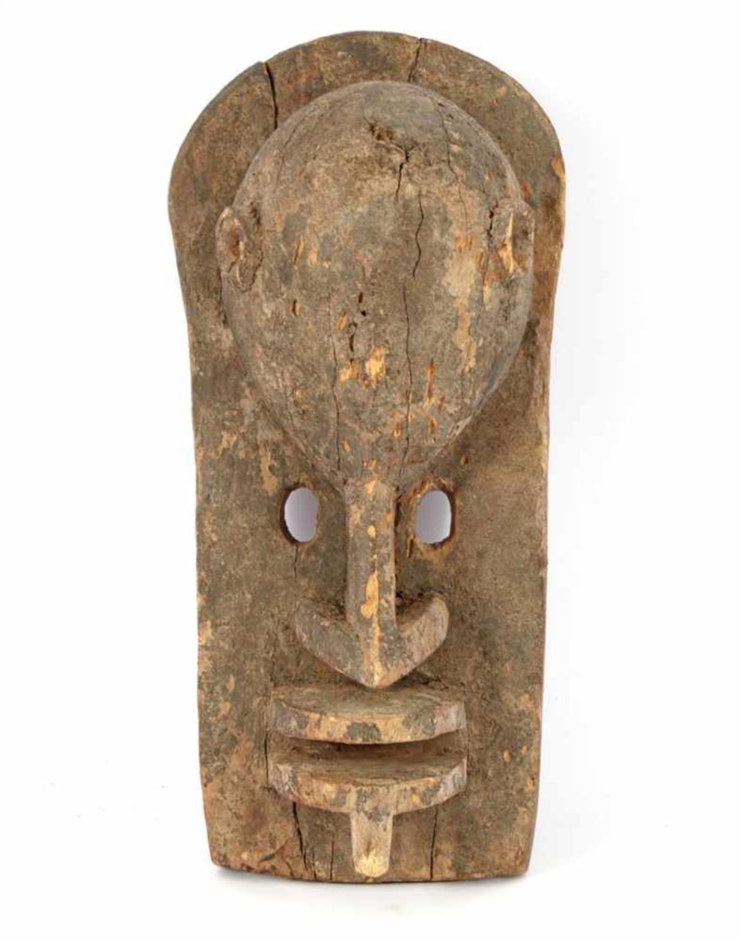 Houten Dogon masker uit Mali 43,5 cm hoog, 21 cm breed