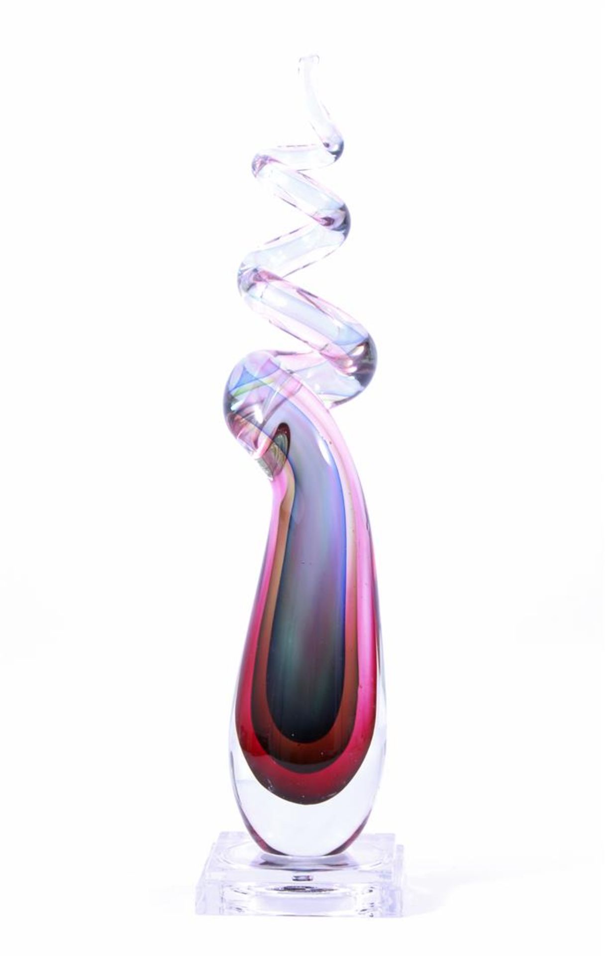 Anoniem, gekleurde glazen sculptuur 51,5 cm hoog
