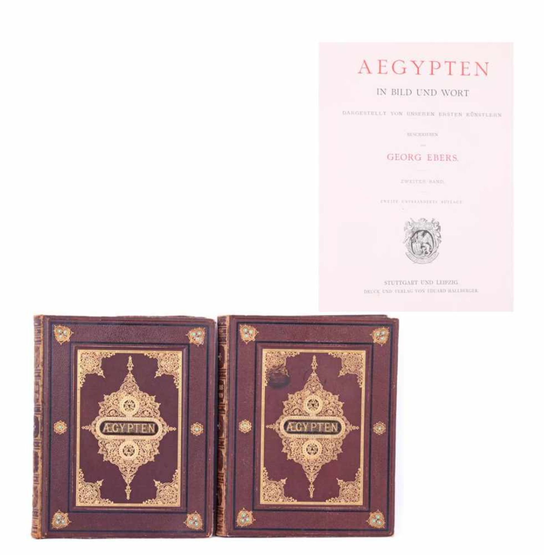 2-delige serie; Aegypten in bild und wort, beschrieben von Georg Ebers, Stuttgart und Leipzig