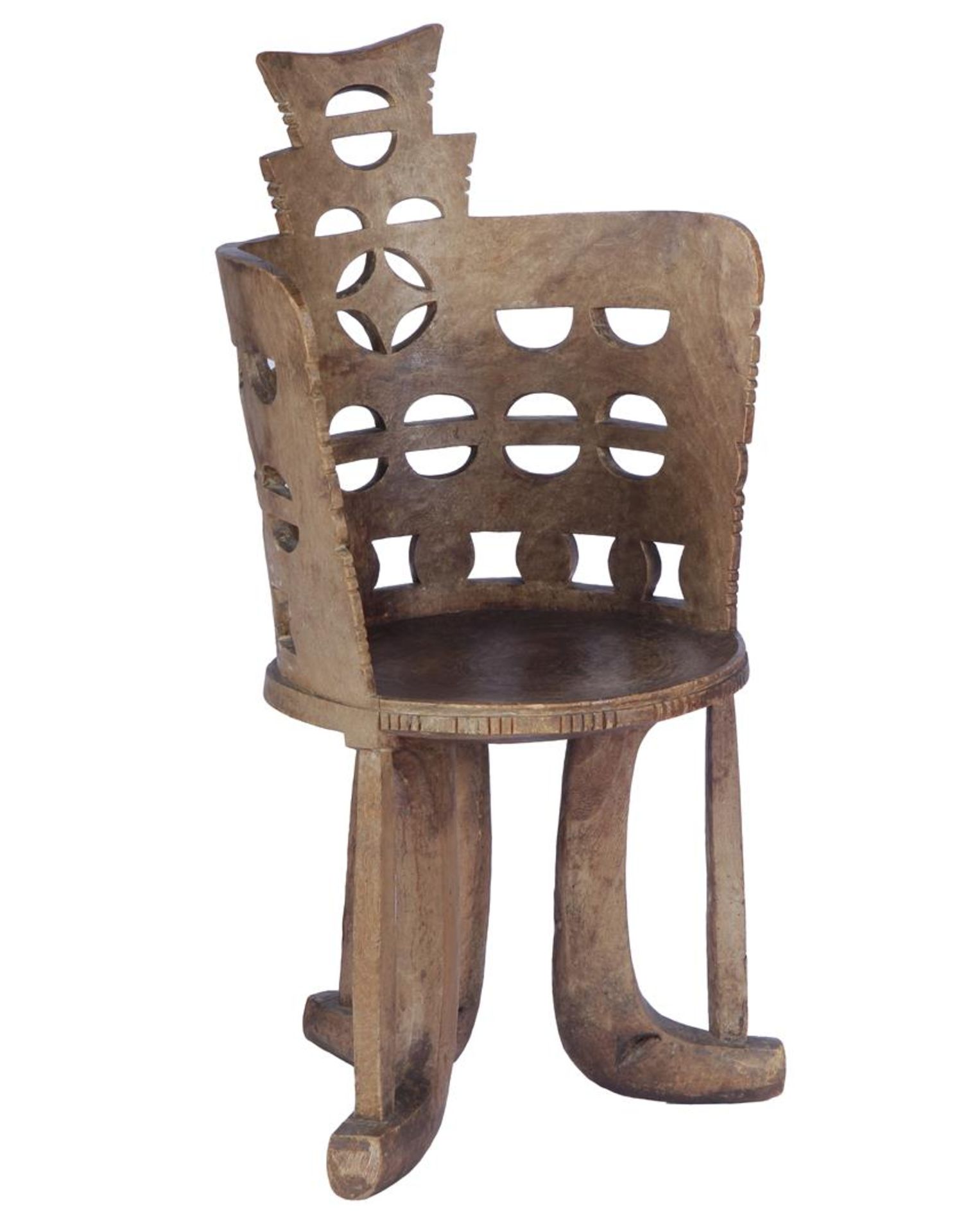 Afrikaans houten stoeltje, Ethiopie, 86 cm hoog