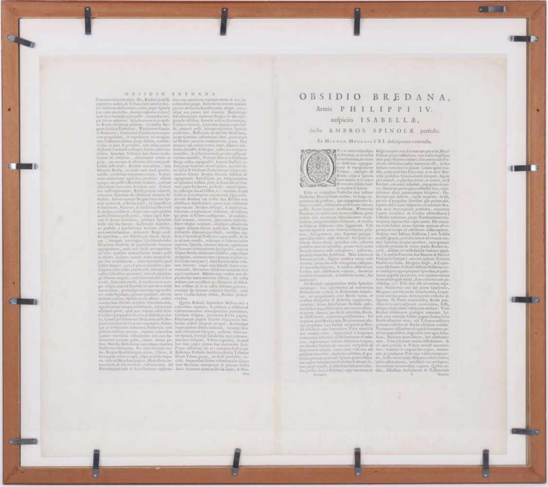 Obsidio Breda per Ambrosium Spinolam  Anno 1624, ingekleurde kaart van Breda met aan de - Bild 2 aus 2