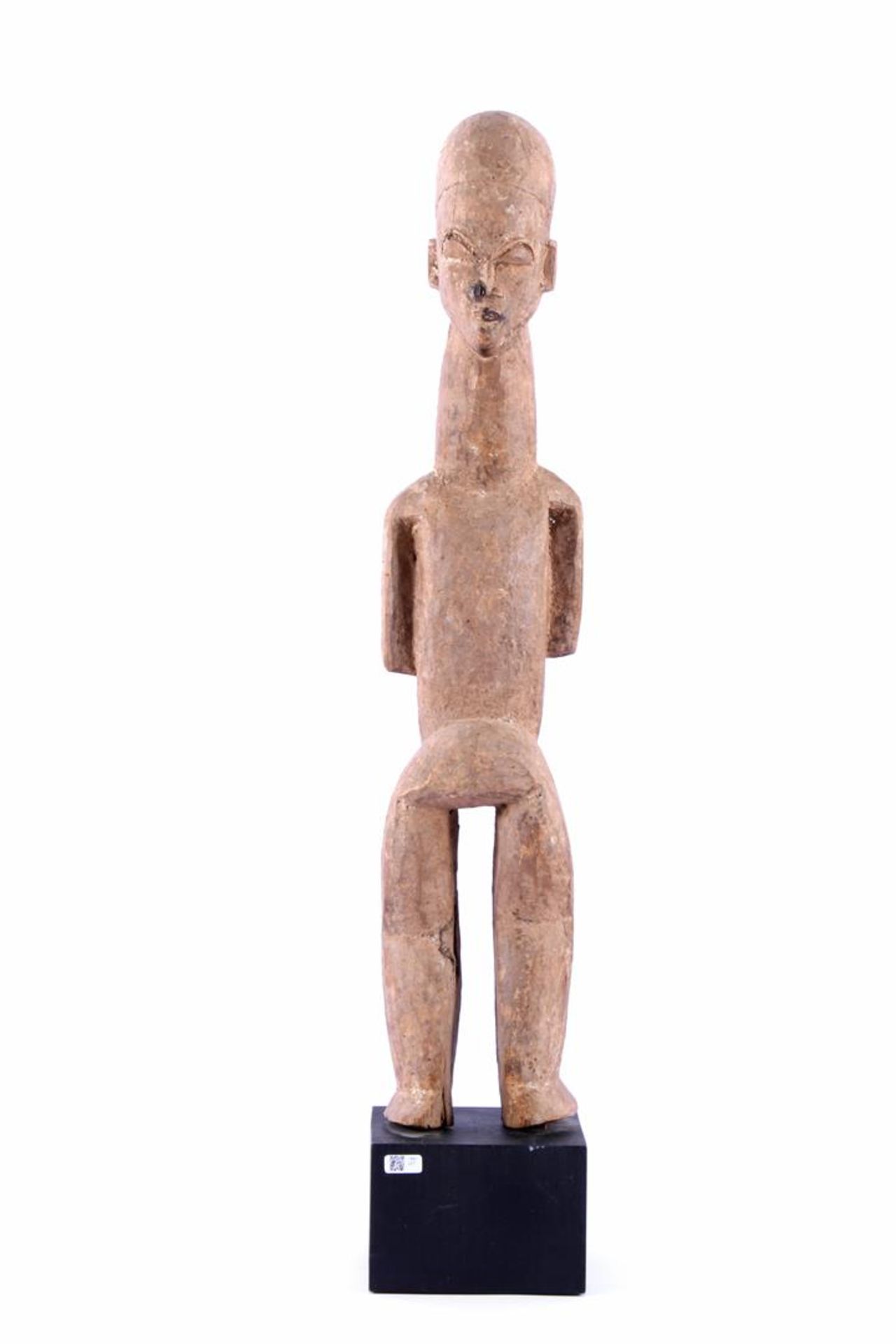 Burkina Faso, Lobi stam, houten bestoken beeld van figuur met 2 gezichten 70 cm hoog - Bild 2 aus 2