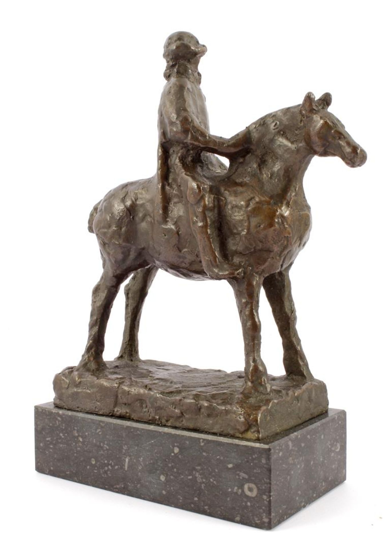 Anonymous, bronze statue of a man on horse, bottom sticker of William of Orange on Horse, 19 cm