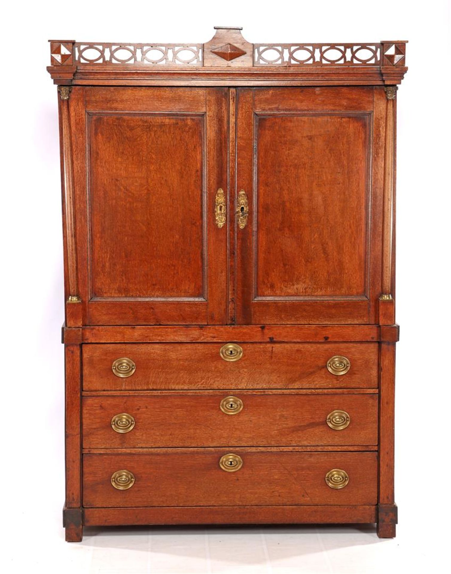 Dutch oak Empire diaper cabinet 185 cm high, 125.5 cm wide, 50 cm deep - Image 2 of 2