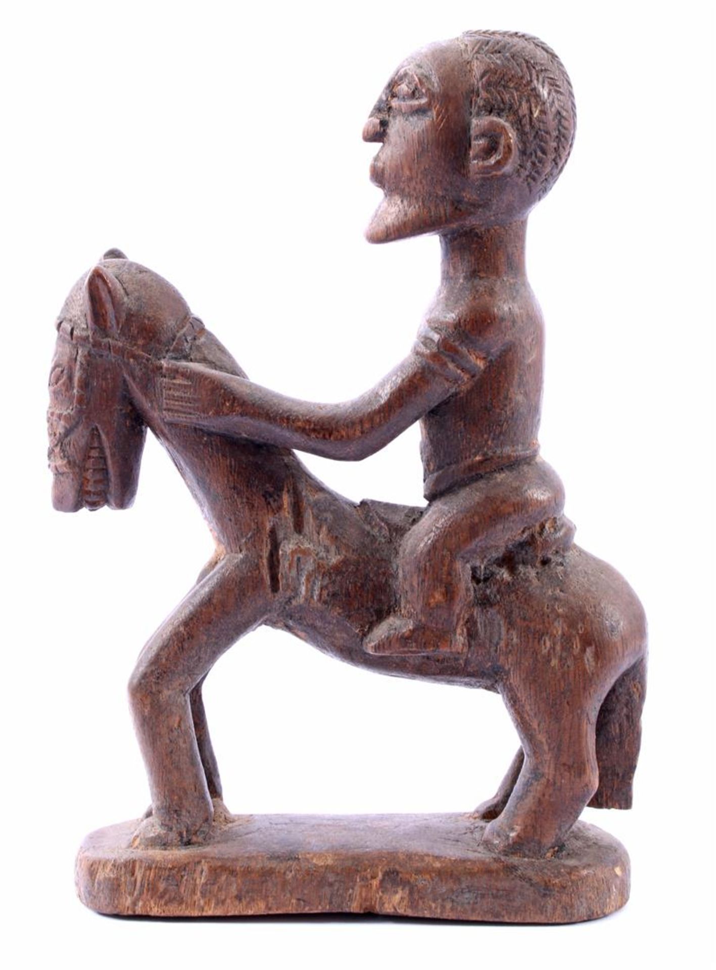 Wooden carved statue of a rider on horseback, Dogon Mali 232.5 cm high - Bild 2 aus 2