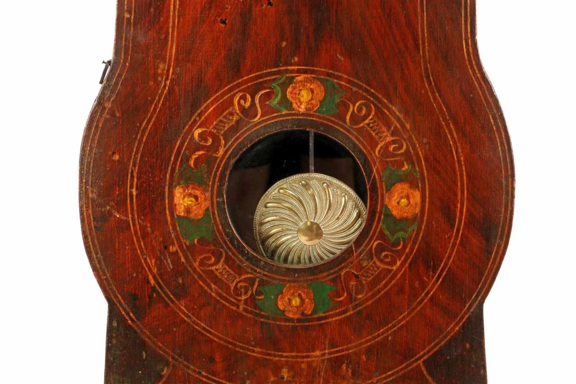 Antique comtoise clock in richly painted wooden case, address Lambert a Pejrehorade, verge - Bild 3 aus 3