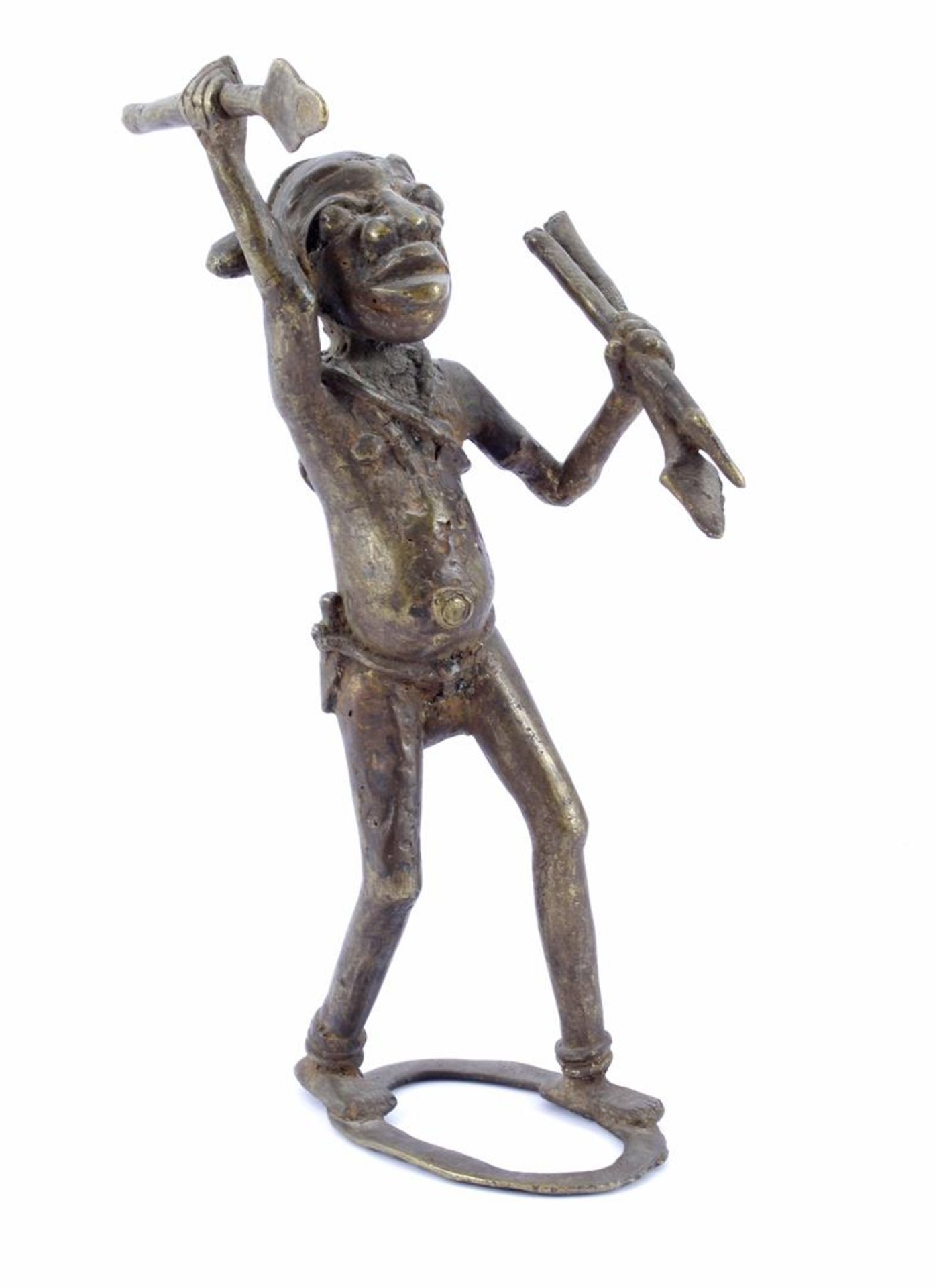 Bronze African statue of a hunter 34 cm high