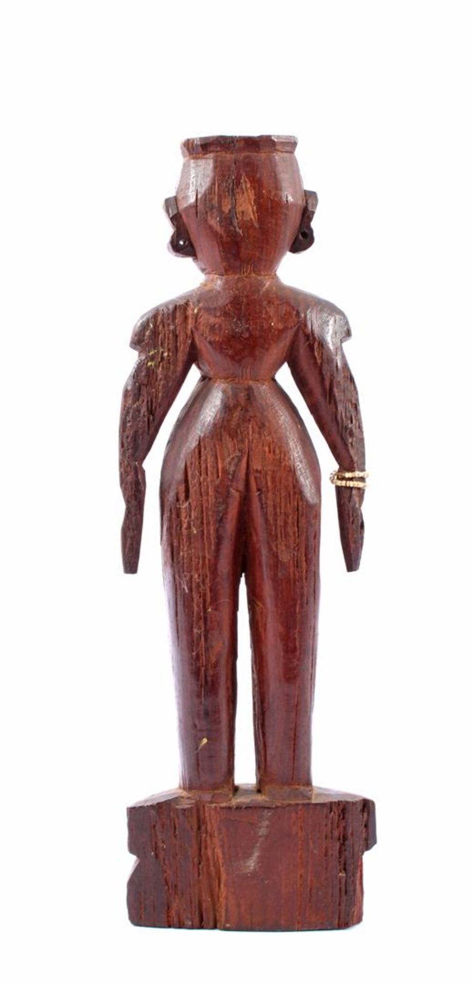 Wooden carved statue of Asian 30.5 cm high - Bild 2 aus 2