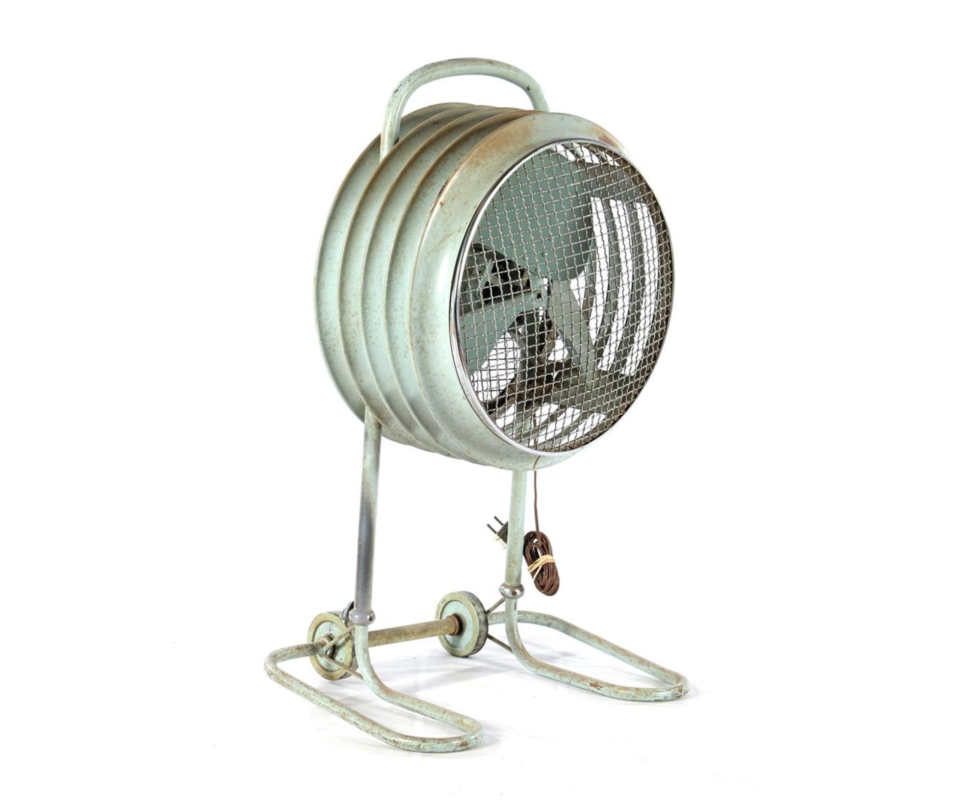 Metal mobile Westinghouse fan, USA approx. 1950, 94 cm high (fixer upper)