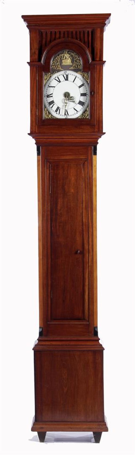 Grandfather clock with English movement in mahogany case, 19th century & nbsp; 251.5 cm high, 46