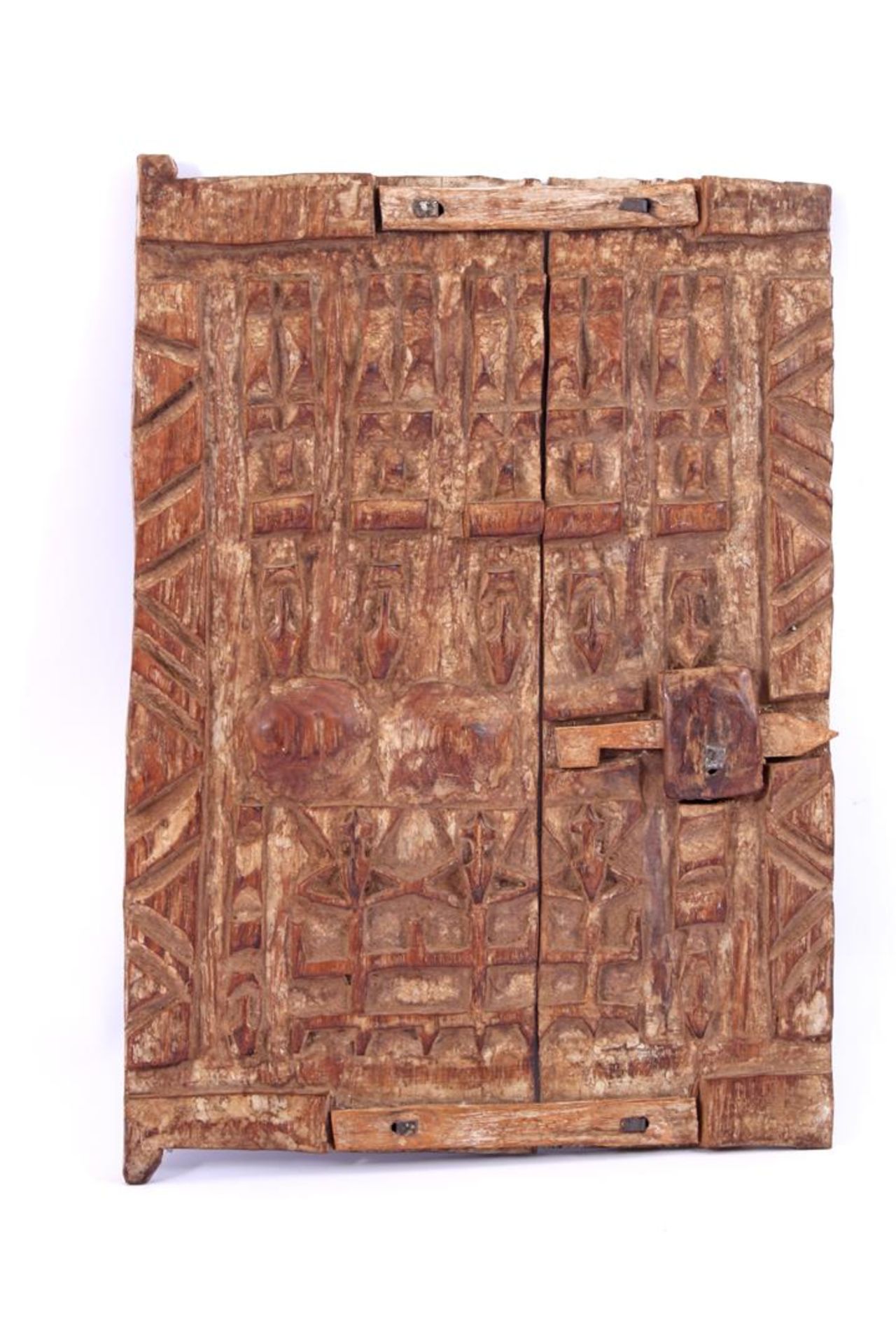 African tribal wooden fired Dogon door 46.5x32 cm