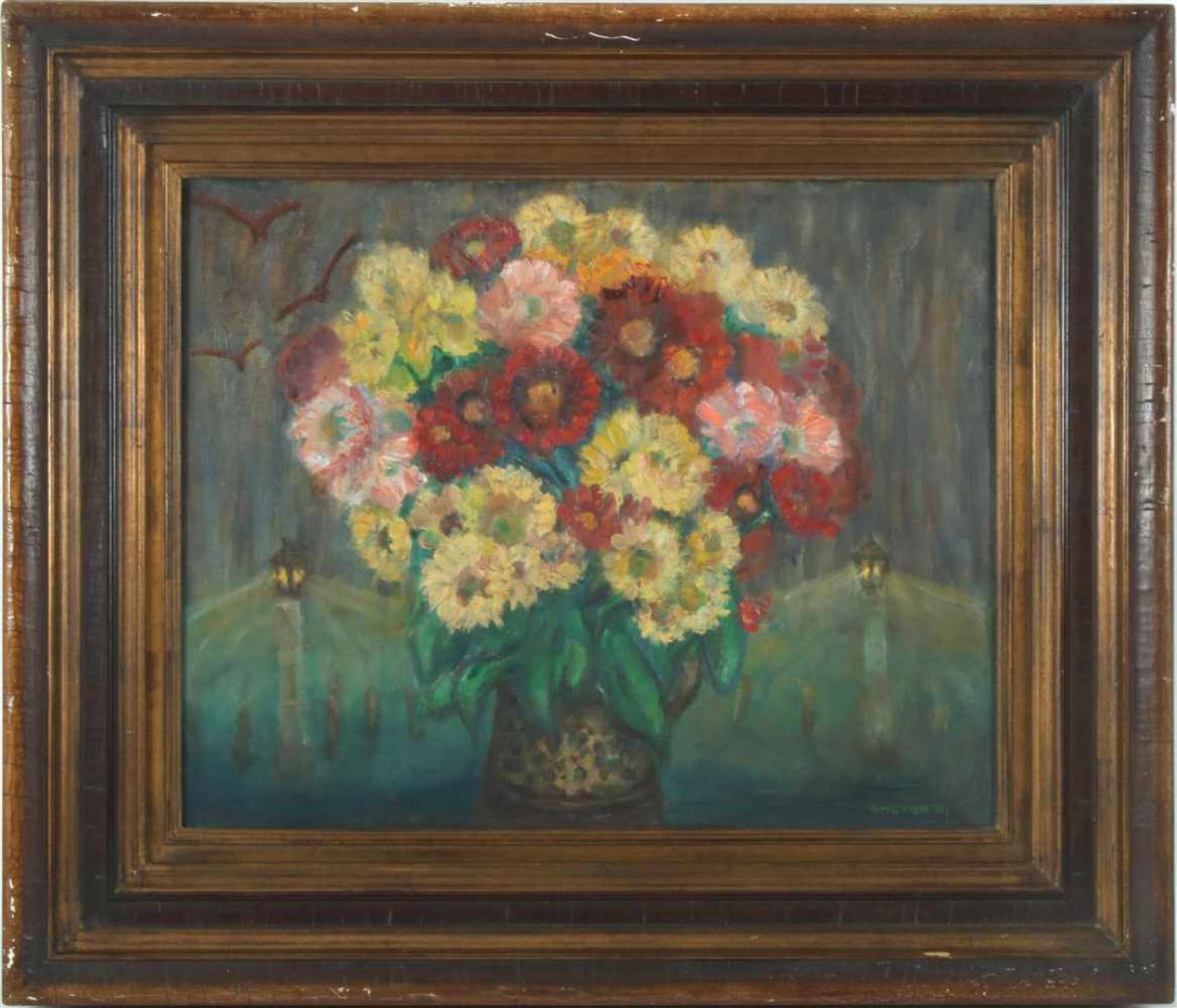 Signed B Meyer, Flower piece, canvas 40x50 cm