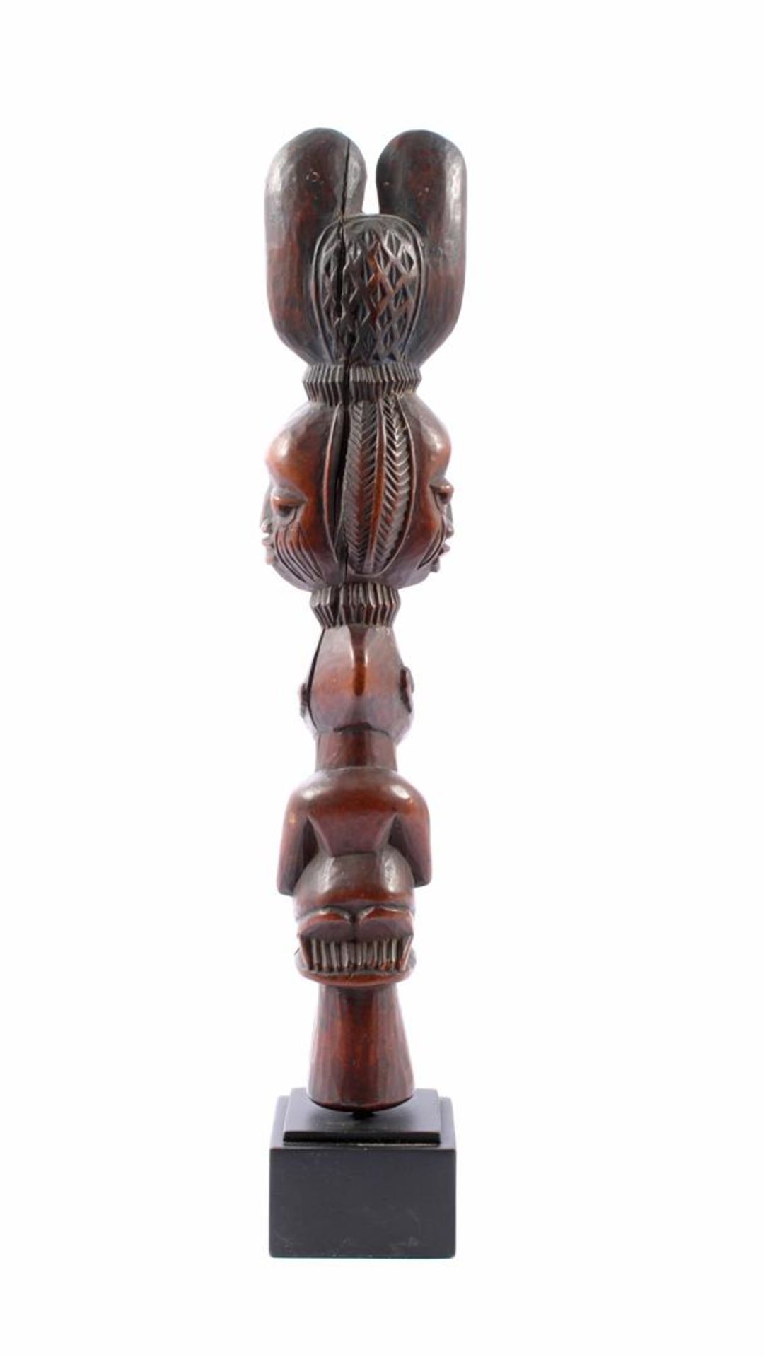 Wooden Django staff Yoruba Congo, on pedestal a total height of 38 cm - Bild 4 aus 4