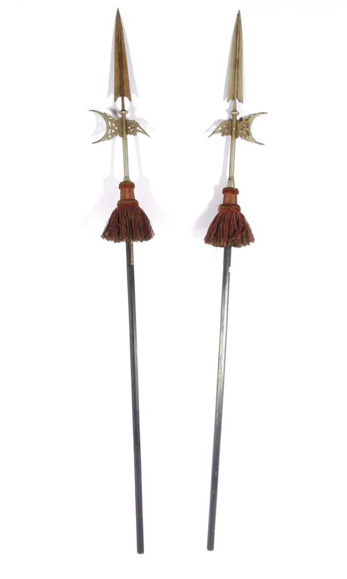 2 Halberds after Medieval example, made ca.1900, 268 cm high