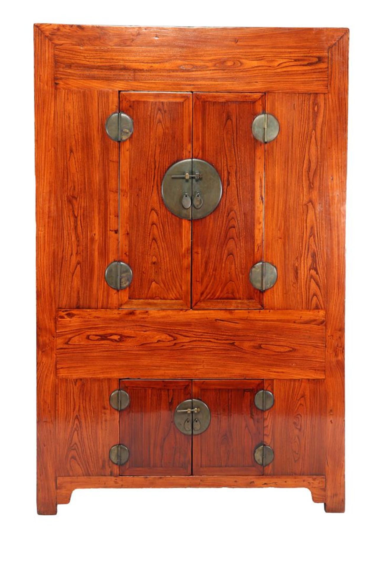 Teak Chinese bridal cabinet with 4 doors, 201 cm high, 131.5 cm wide and 54 cm deep