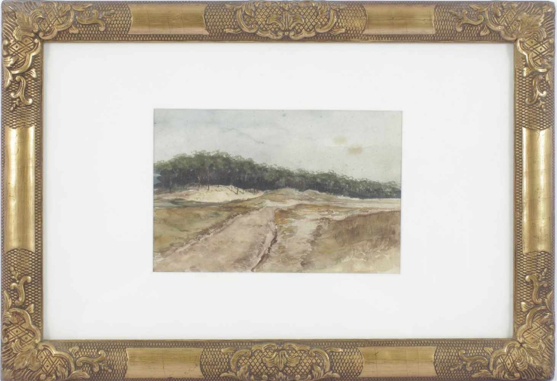 Anonymous, Dune Landscape, watercolor 14x22 cm (sticker on the reverse with name Jacob Marid)