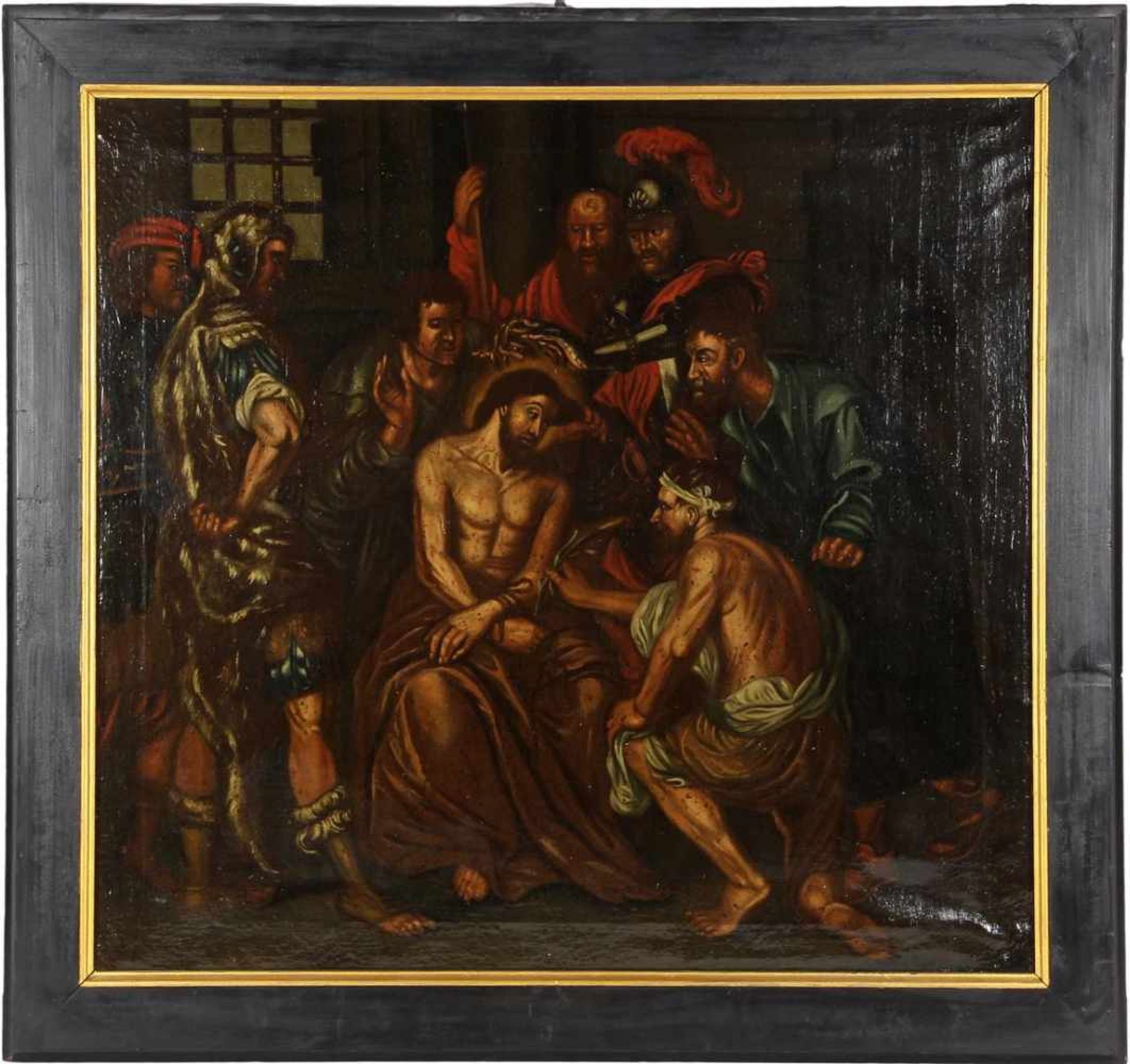 Anonymous, the mockery of Christ, canvas period 1780/1820, 100.5x108 cm