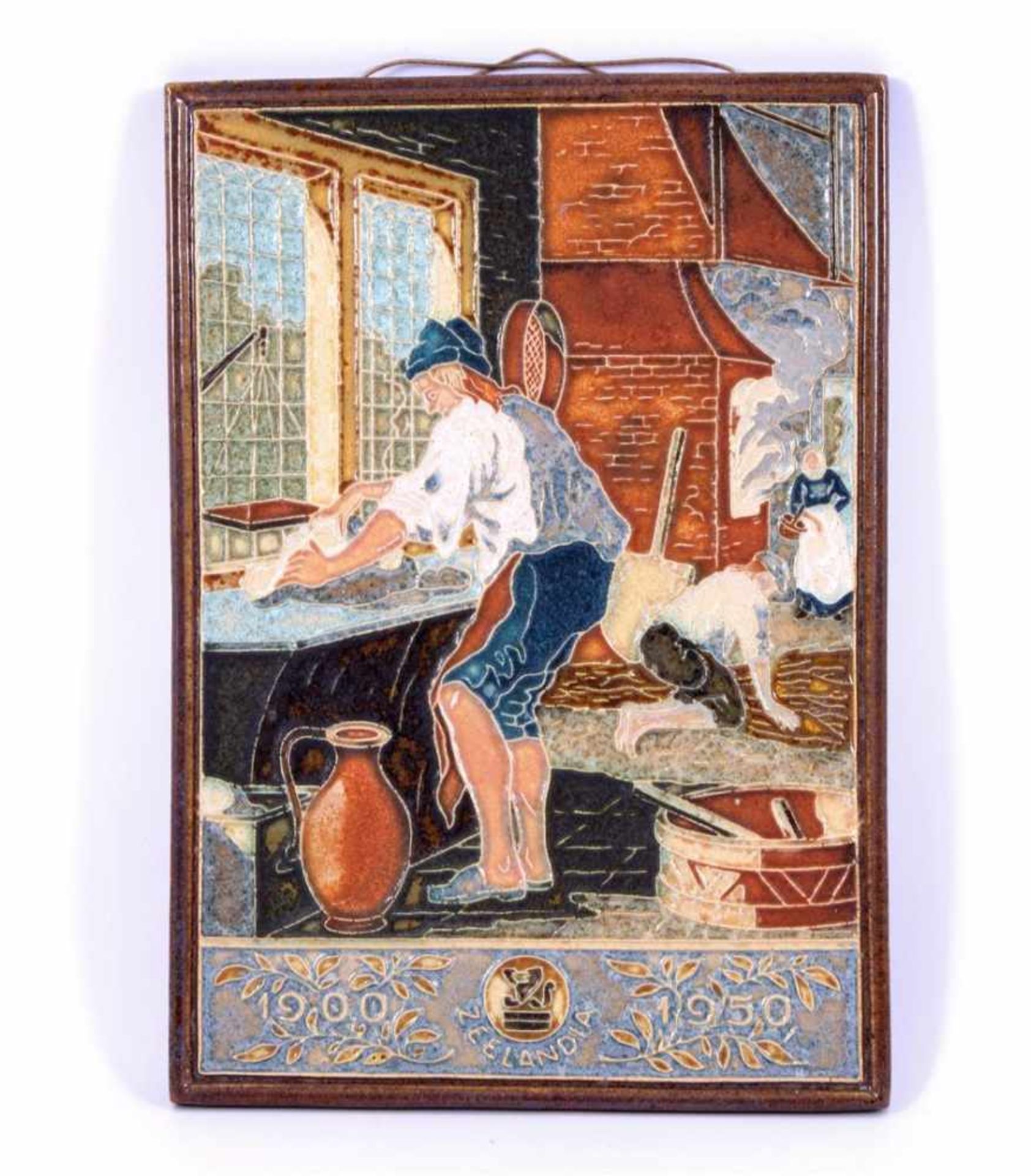 Porceleyne Fles tile 100 years Zeelandia, 29.5x20.5 cm