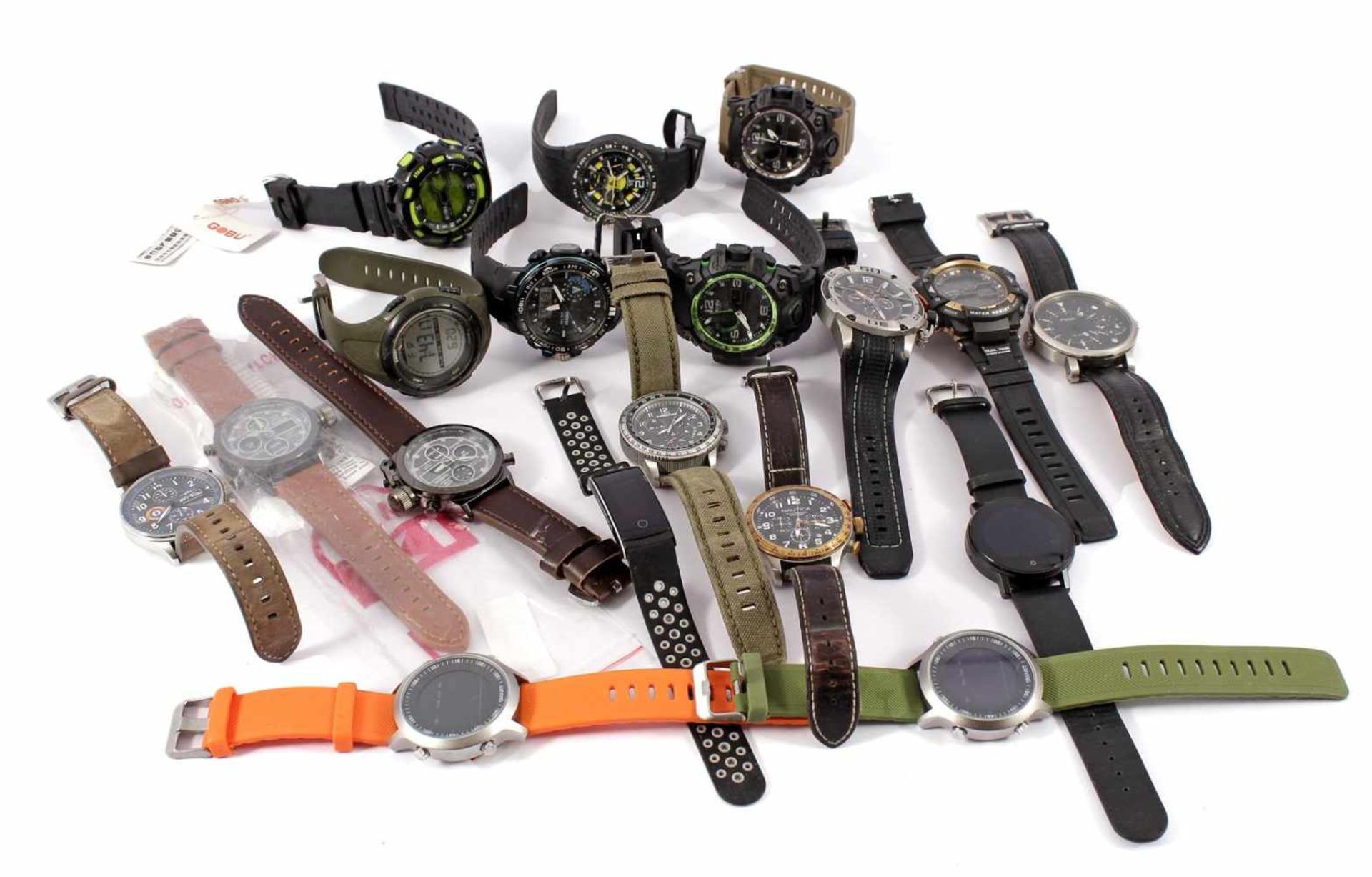 17 & nbsp; various men's watches including Fosil, Avi-8, ISW, Gobu, Nautica, Timex and Xinew