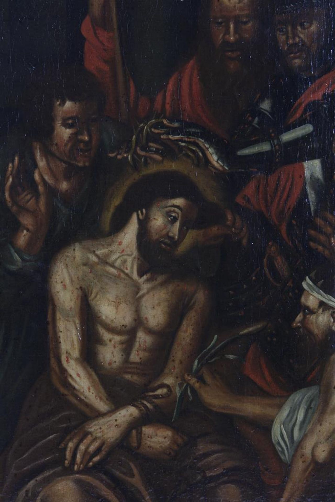 Anonymous, the mockery of Christ, canvas period 1780/1820, 100.5x108 cm - Bild 3 aus 8