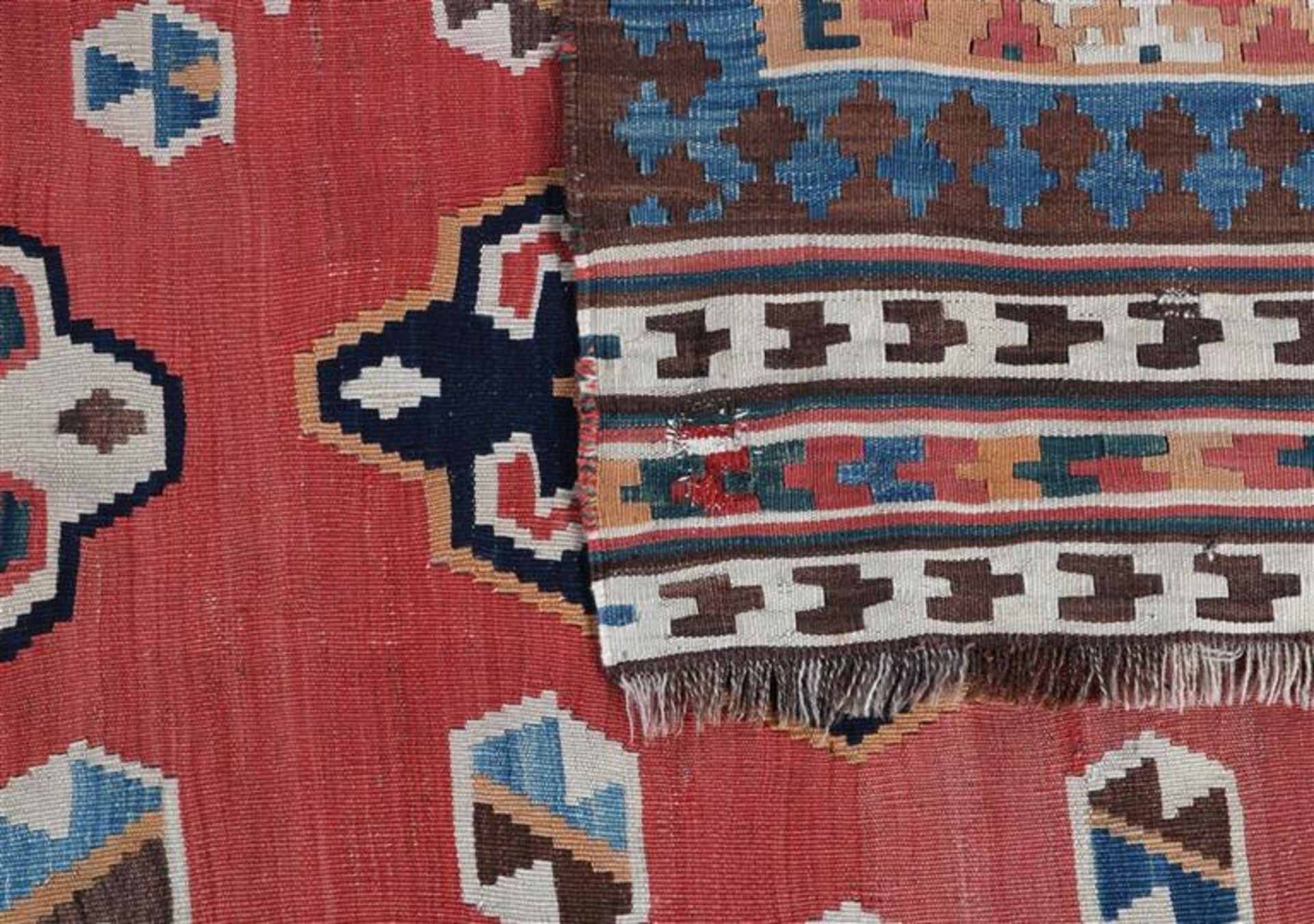 Hand-knotted woolen Gaisjgai Kelim carpet, 300x153 cm - Bild 2 aus 2