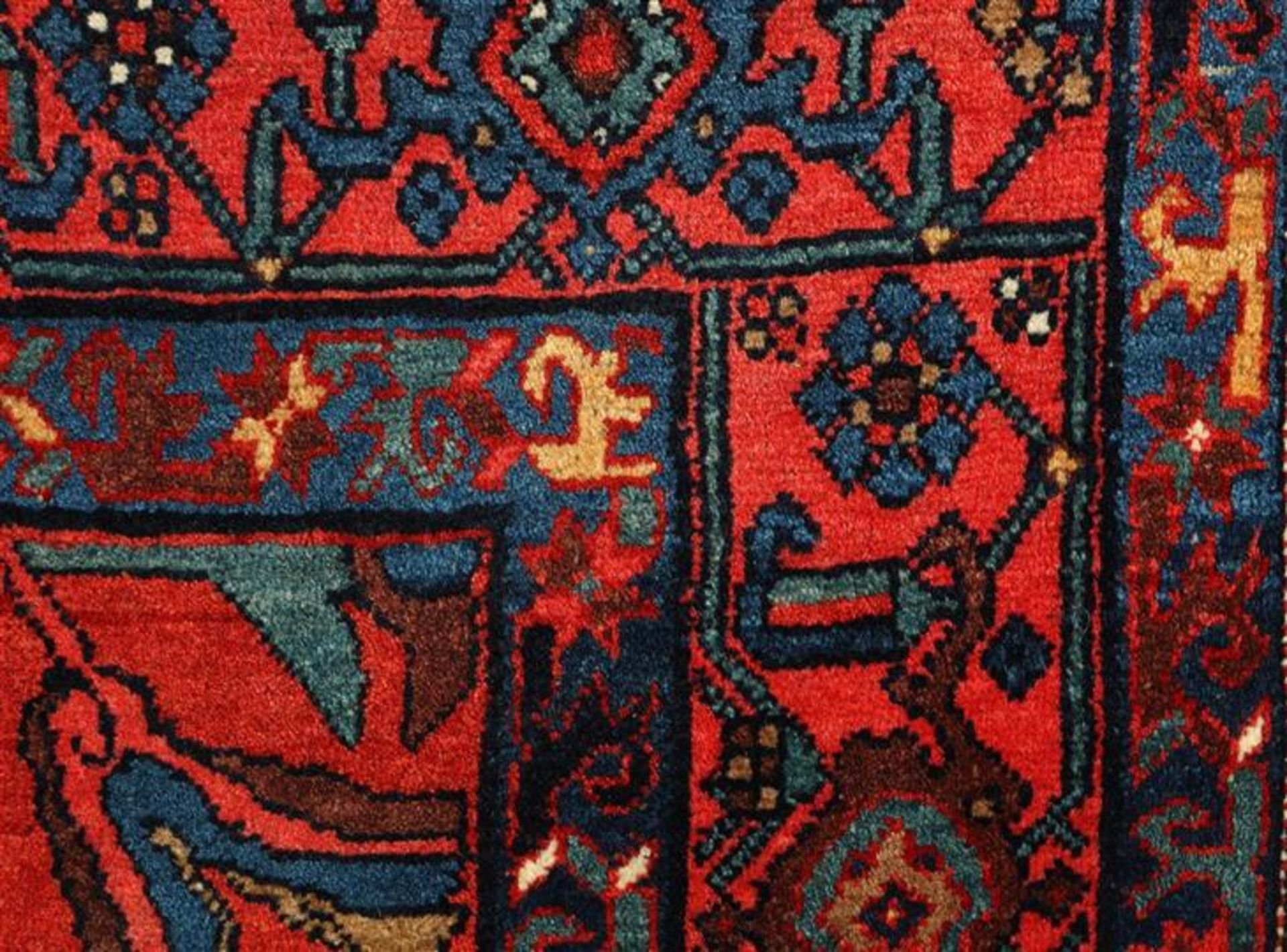 Antique Bidjar Persian Kurdish flower design carpet 200x129 cm - Bild 3 aus 4