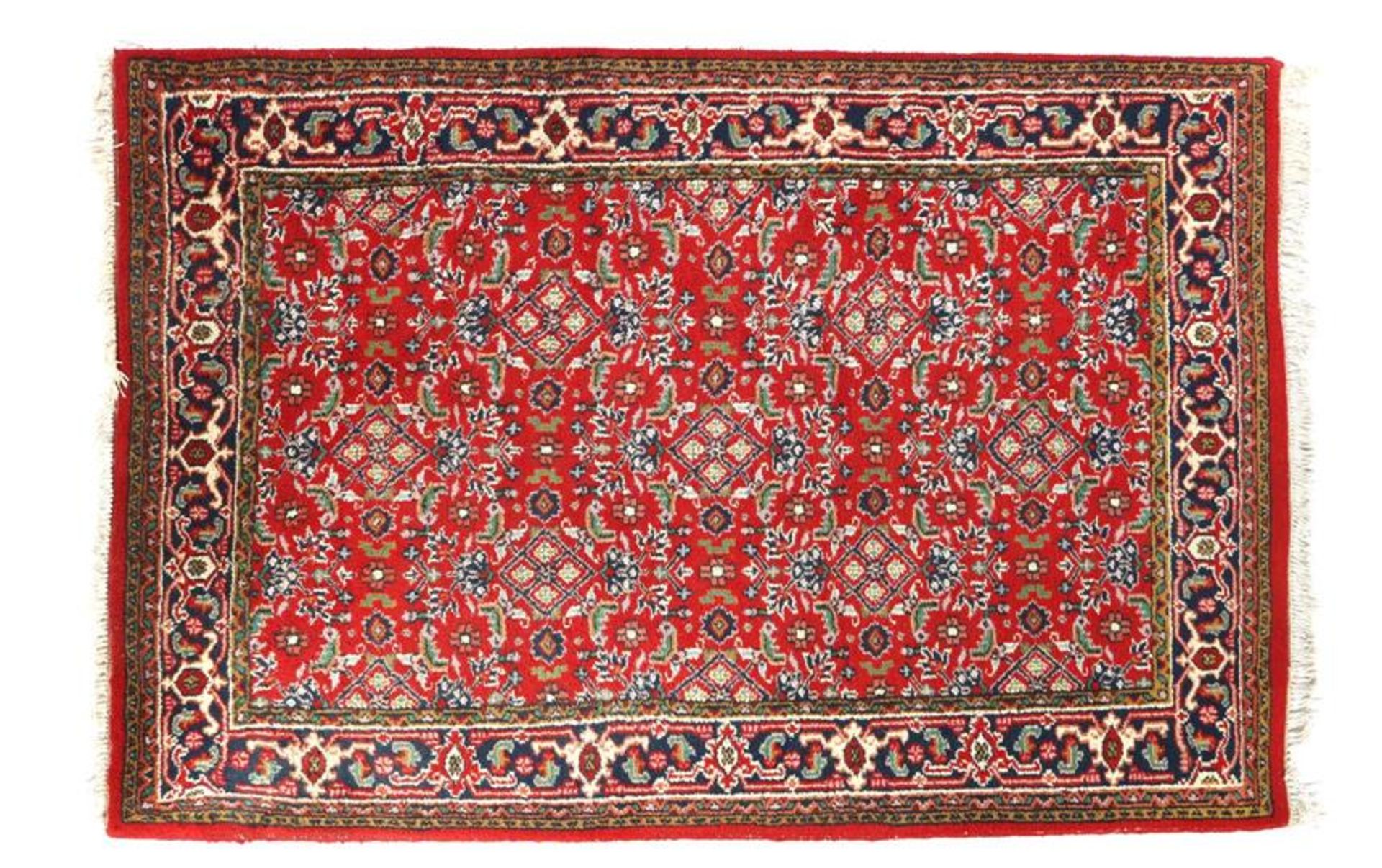 Indian hand-knotted wool carpet 205x157 cm