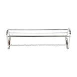 Tubular wall coat rack 26 cm high, 101 cm wide, 35.5 cm deep