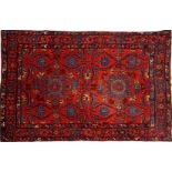 Antique Bidjar Persian Kurdish flower design carpet 200x129 cm