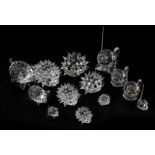 6 Swarovski crystal hedgehogs, the largest 5 cm high, 4 mice and 3 pigs