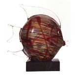 Anonymous, glass sculpture of a fish, 23 cm high