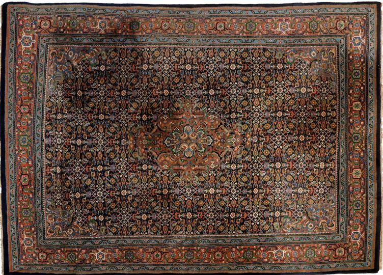 Hand-knotted wool carpet with oriental decor, approx. 300x200 cm