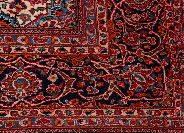 Hand-knotted wool carpet with oriental Kashan decor, 368x212 cm - Image 4 of 5