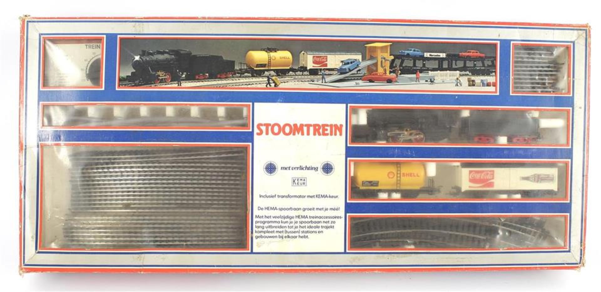 Lot with & nbsp; Fleischmann locomotive, wagons, rails etc, box with Hema train set and box with - Image 4 of 4