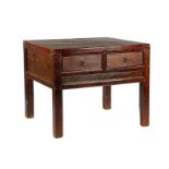 Oriental wooden table with 4 drawers, 81.5 cm high, top size & nbsp; 105x86 cm