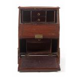 Mahogany miniature valve desk 40.5 cm high, 30.5 cm wide, 19.5 cm deep