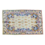 Antique French Savonnerie / Aubusson? Carpet from the 19th century handknotted with thick pile