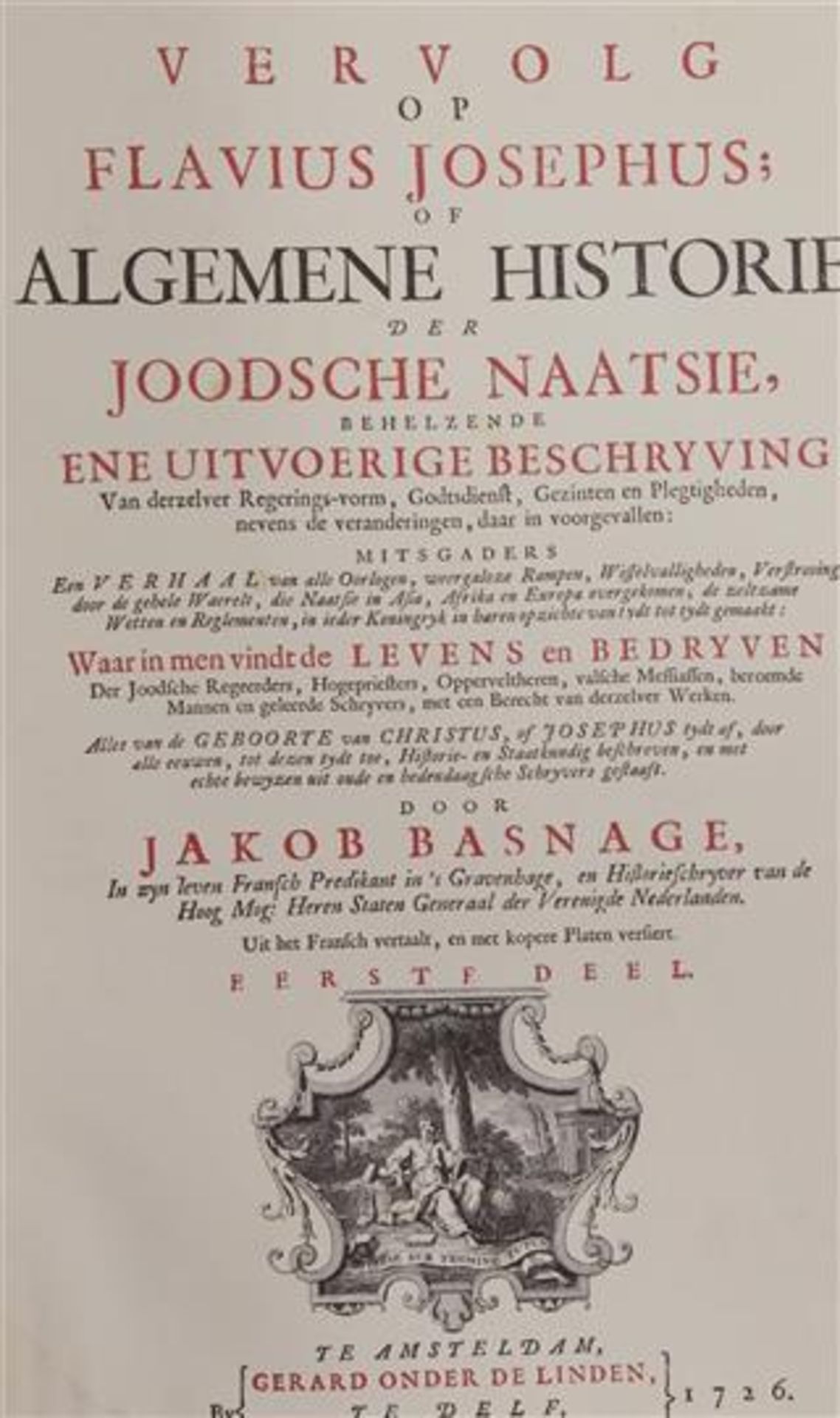 1988 reprint of the book "Sequel to Flavius Josephus by Jakob Basnage & nbsp; from 1726" - Image 3 of 3