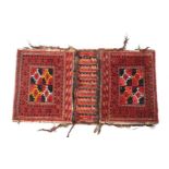 Oriental hand-knotted double bag 117x64 cm