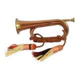 Copper signal horn after antique model, 29 cm