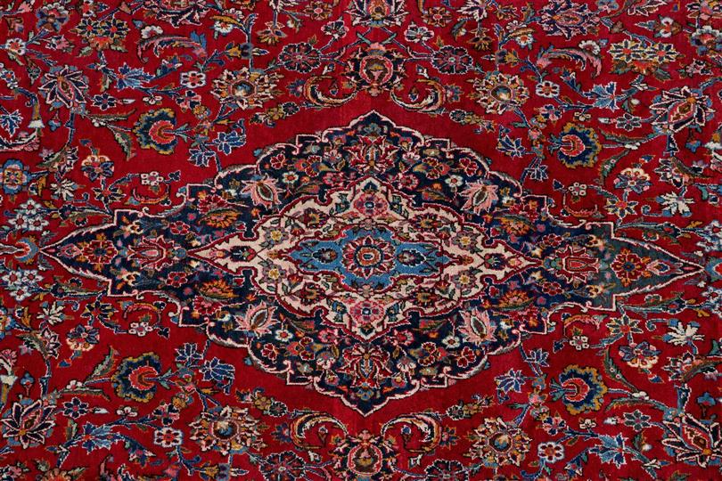 Hand-knotted wool carpet with oriental Kashan decor, 368x212 cm - Image 2 of 5