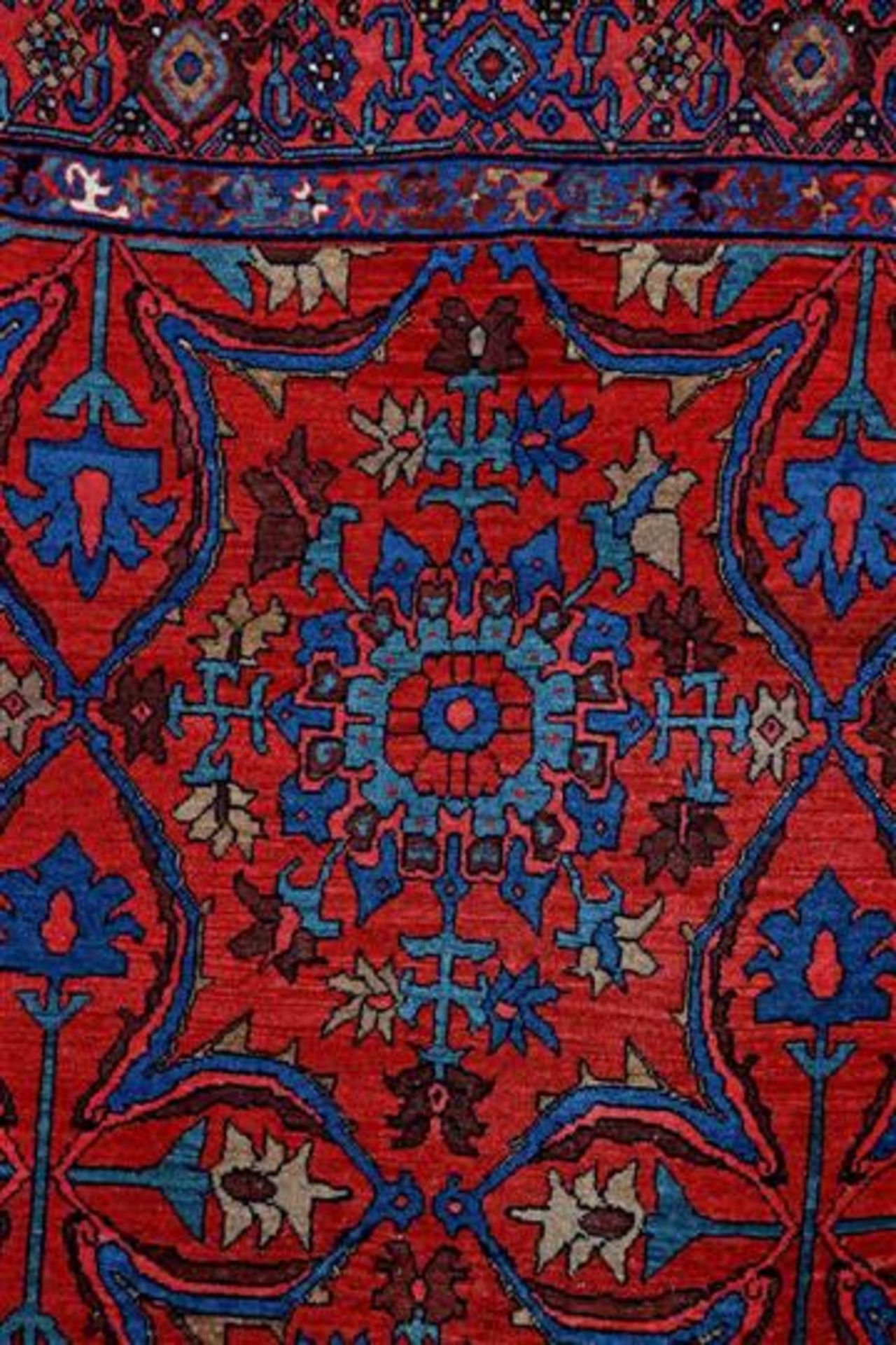 Antique Bidjar Persian Kurdish flower design carpet 200x129 cm - Bild 2 aus 4