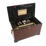 Very nice 19th century music box with a roll of 8 melodies with & nbsp; bells with & nbsp; bits &